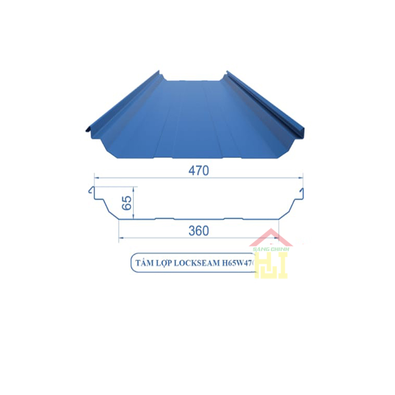 Thép Đà Nẵng - Thi Công Tôn Seamlock Chuẩn Kỹ Thuật, Chống Dột 100% | Thép Đà Nẵng mặt cắt cấu tạo hệ mái thi công tôn seamlock 470 chi tiết kỹ thuật