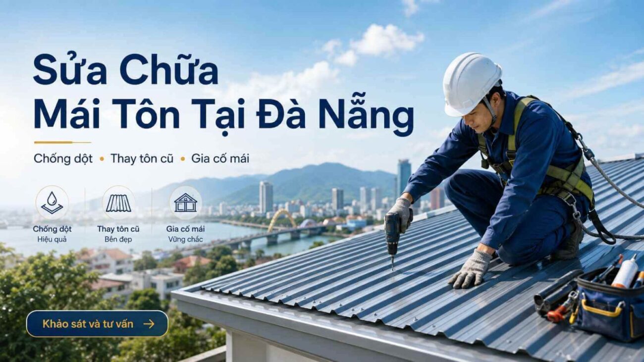 Thép Đà Nẵng - Sửa Mái Tôn Tại Đà Nẵng Nhanh Gọn 24/7 – Đơn Vị Tốt Nhất 2026 Sửa mái tôn tại Đà Nẵng nhanh gọn 24/7 – đơn vị tốt nhất 2026